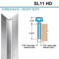 Select-Hinges Select-Hinges: Concealed Hinge, Flush Mounted for 1-3/4" Doors, Heavy Duty, Clear Aluminum Finish SLH-11-95-CL-HD